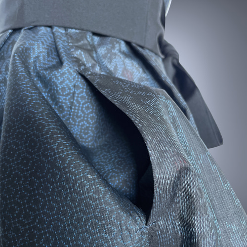 正絹 大島紬 フレアーワンピース 着物リメイク 大島紬 書道家 華道