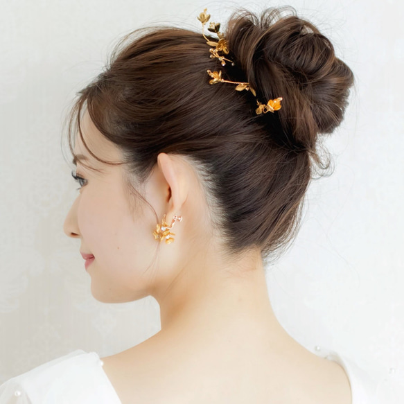 MA207 ヘッドドレス　ヘッドアクセサリー　蝶々モチーフ　髪飾り 結婚式　前撮り 卒業式 2枚目の画像