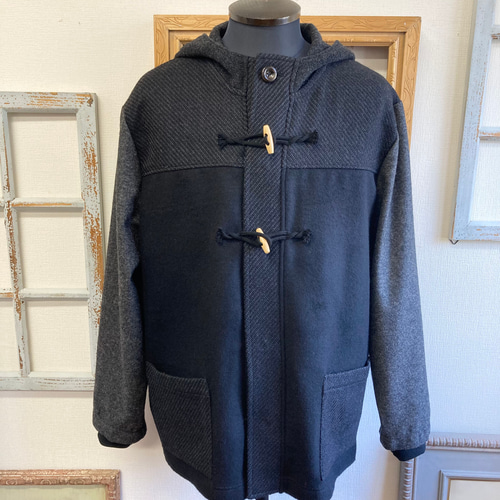 LL BEAN　ムートン　バングラデシュ製　ダッフルコート　アウター　黒 LL BEAN ムートン バングラデシュ製 ダッフルコート アウター 黒