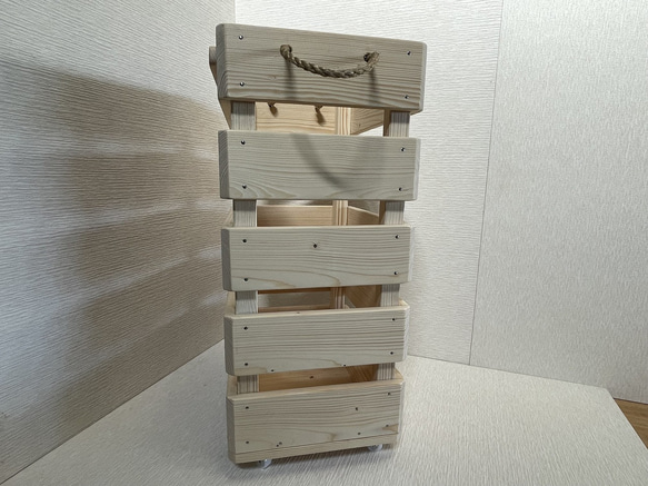 木製ダストBOX （45L対応）キャスター付き 5枚目の画像