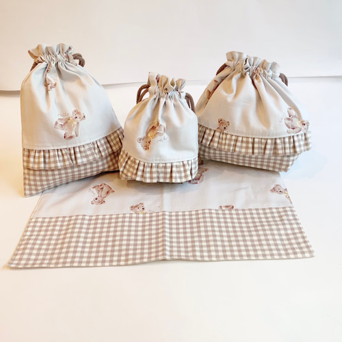 入学入園グッズお弁当袋くまさん