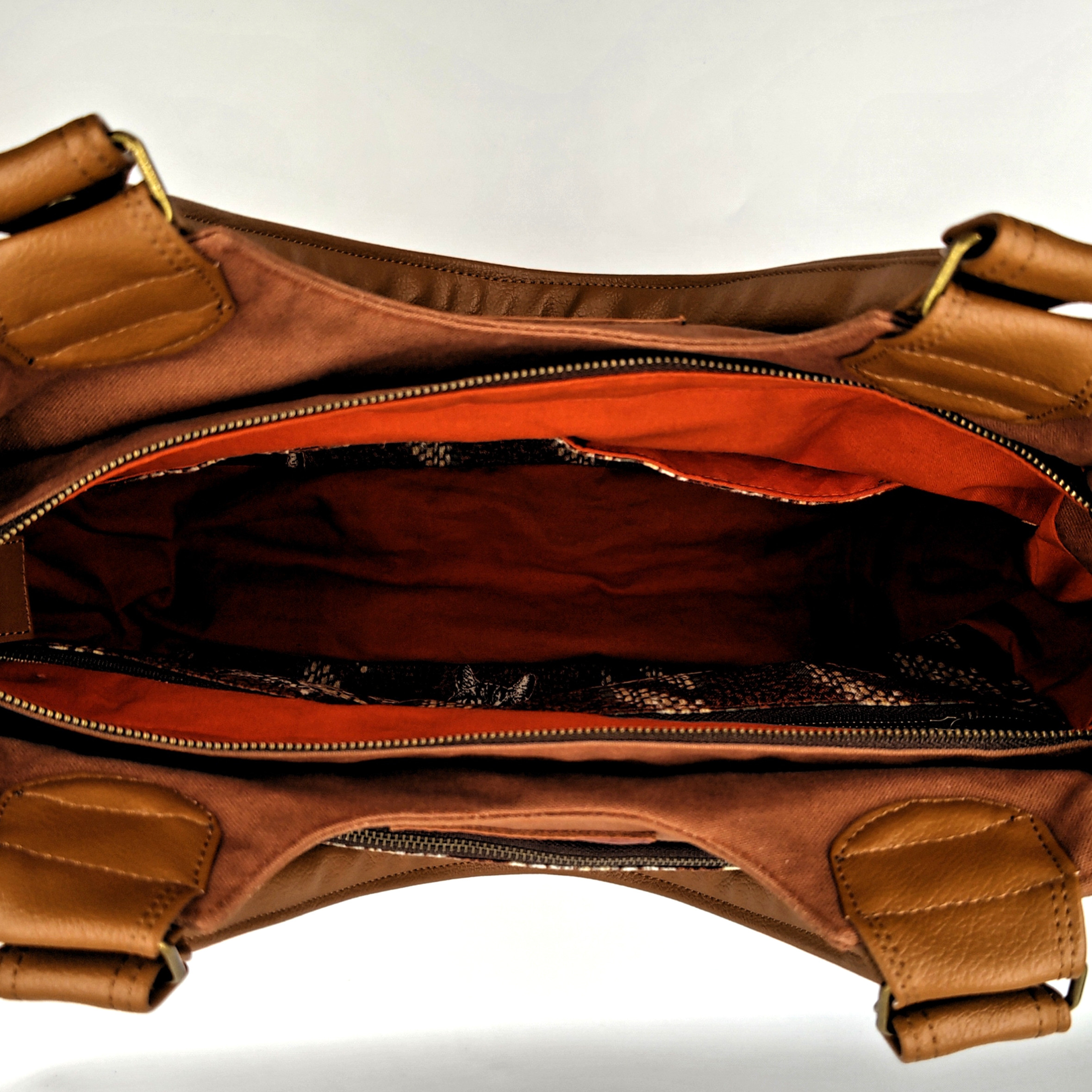 おにぎり2wayバッグ【千鳥柄にゃんこ:ブラウン】