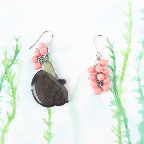 ジャンボタニシ産卵ピアス/イヤリング ピアス（フック・チェーン