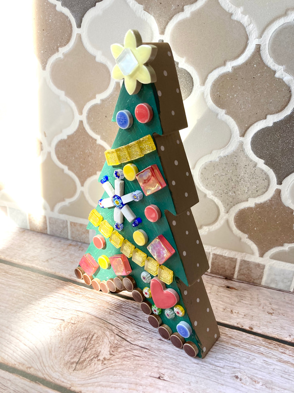 モザイクタイル　クリスマス ツリー　キット　クリスマス飾り 1枚目の画像