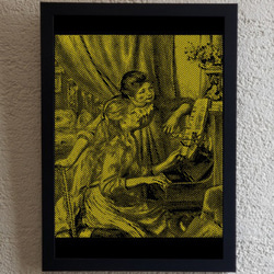 ルノワール　ピアノを弾く二人の少女　切り絵A4 11枚目の画像