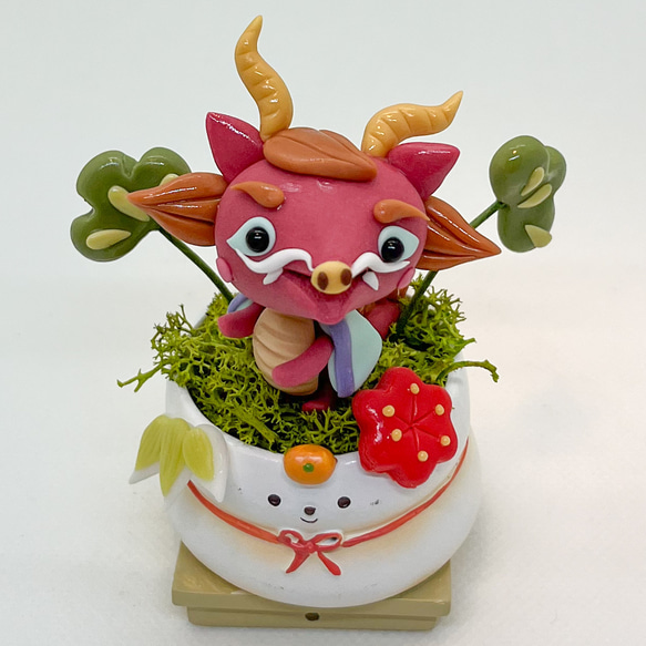 辰年鏡餅ちゃん お正月飾り 十二支 干支 ミニチュア 樹脂粘土