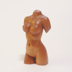 木彫刻 アート 『 トルソ 』 桜　オブジェ バスト オリジナル 木彫刻 アート 裸婦 芸術 アート 女性 1枚目の画像
