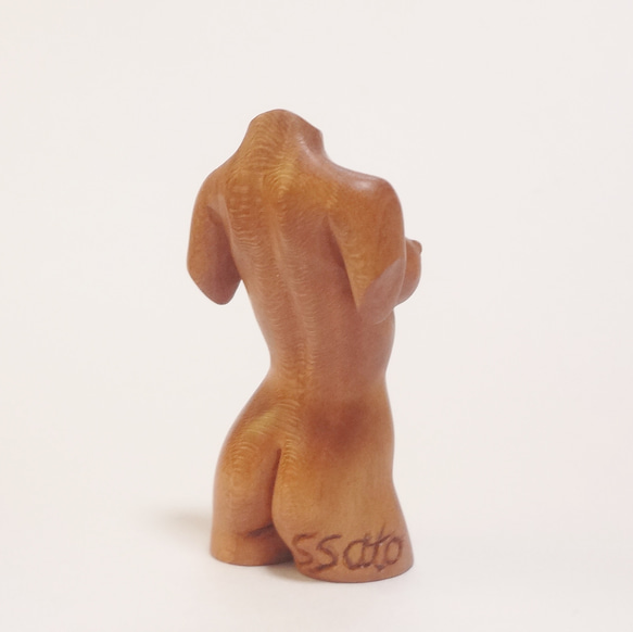 木彫刻 アート 『 トルソ 』 桜　オブジェ バスト オリジナル 木彫刻 アート 裸婦 芸術 アート 女性 6枚目の画像
