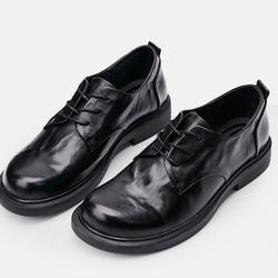 メンズカジュアル革靴春夏ファッション平底黒ビジネス革靴快適広々·サイズ調整無料  20-1255 6枚目の画像