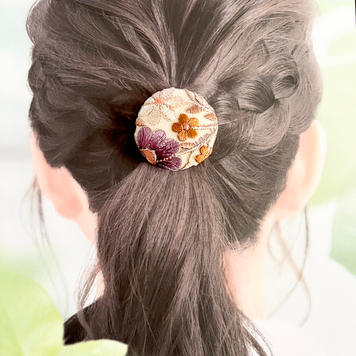 No.223 フユノフジサン 髪飾り 水引 バレッタ コーム ヘアクリップ No.223 フユノフジサン 髪飾り 水引 バレッタ コーム ヘアクリップ