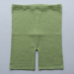 亞麻羊毛針織肚帶長褲 綠色 第1張的照片