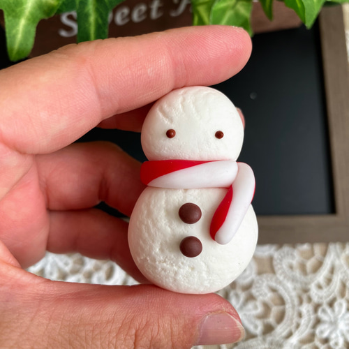 おままごとパンのマグネット 雪だるまパン（赤、緑） マグネット bear