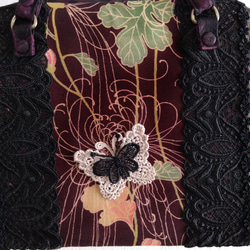 かまぼこボストン　鉄黒色着物･乱菊海月と蝶 11枚目の画像