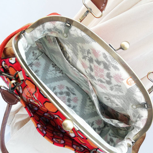 昭和レトロなねずみちゃん 2wayがま口ミニボストンバッグ 2wayバッグ