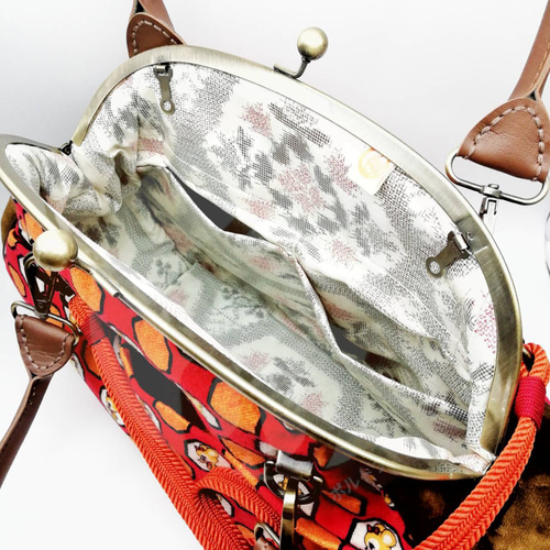 昭和レトロなねずみちゃん 2wayがま口ミニボストンバッグ 2wayバッグ