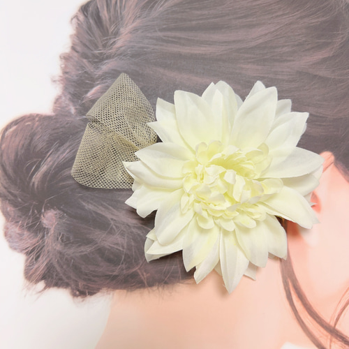 シャンパンゴールドメッシュリボン2本セット 結婚式 卒業式 成人式