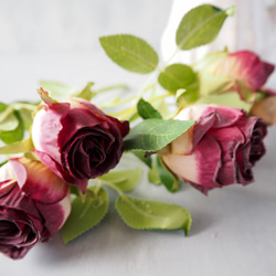 【花瓶付き】ドライフラワーのような造花setグラデーションローズの投げ入れアレンジ 17枚目の画像