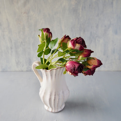 【花瓶付き】ドライフラワーのような造花setグラデーションローズの投げ入れアレンジ 19枚目の画像