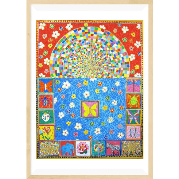 美しい地球】生命が調和し、愛と平和に満ち溢れる地球を表現 プリント  