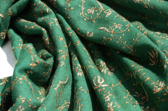 カシミア カシミア/カシミア スカーフ/ピュア ウール スカーフ ショール/リング ベルベット ショール 刺繍入り フラワー メ 18枚目の画像
