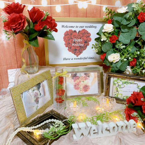 受注製作 No.1047フラワーリース付き ウェルカムスペース 結婚式