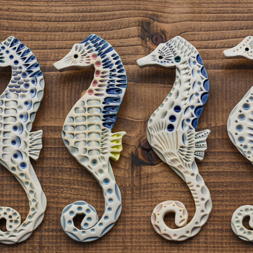 タツノオトシゴ 辰年 お正月 干支 壁掛け POTTERY STUDIO K 陶器 3