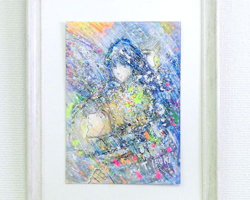 a*a様 How are you? 絵画原画 原画 「水平と垂直」 絵サイズ 25×36㎝ パワーアート 絵画 息吹