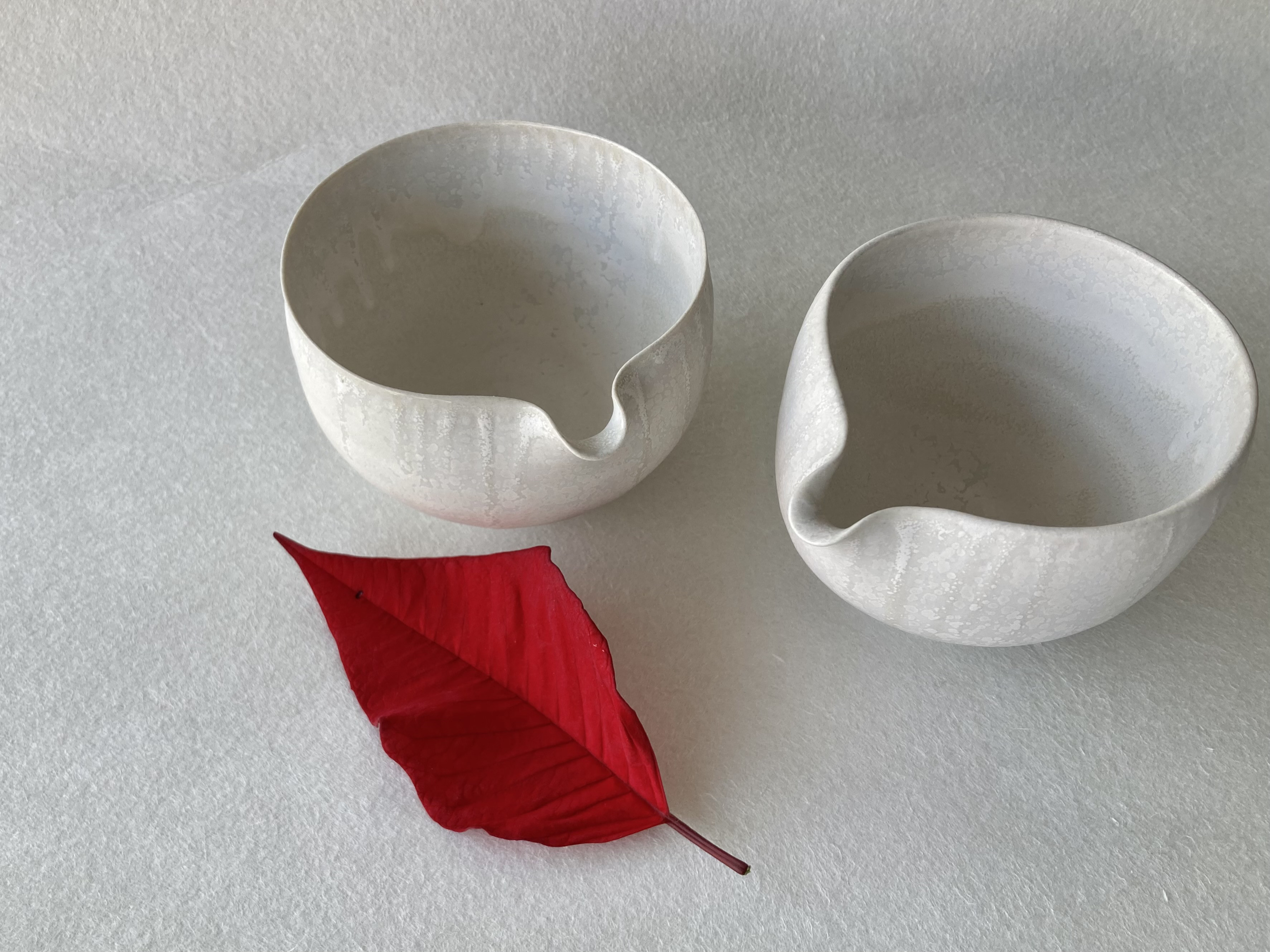白結晶釉流片口 お椀・ボウル・鉢 LA POTERIE SAKURA 通販