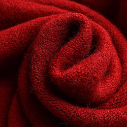 ❣️手編み 赤 ミディアム丈のセーターワンピース　厚手のニットスカート 9枚目の画像