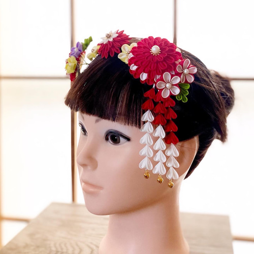 上質な髪飾りで豊かなハレの日を～ 七五三髪飾り7歳様向け 赤