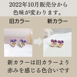 【受注制作2ヶ月】野に咲くビオラのピアス・イヤリング*原種カラー2 3枚目の画像