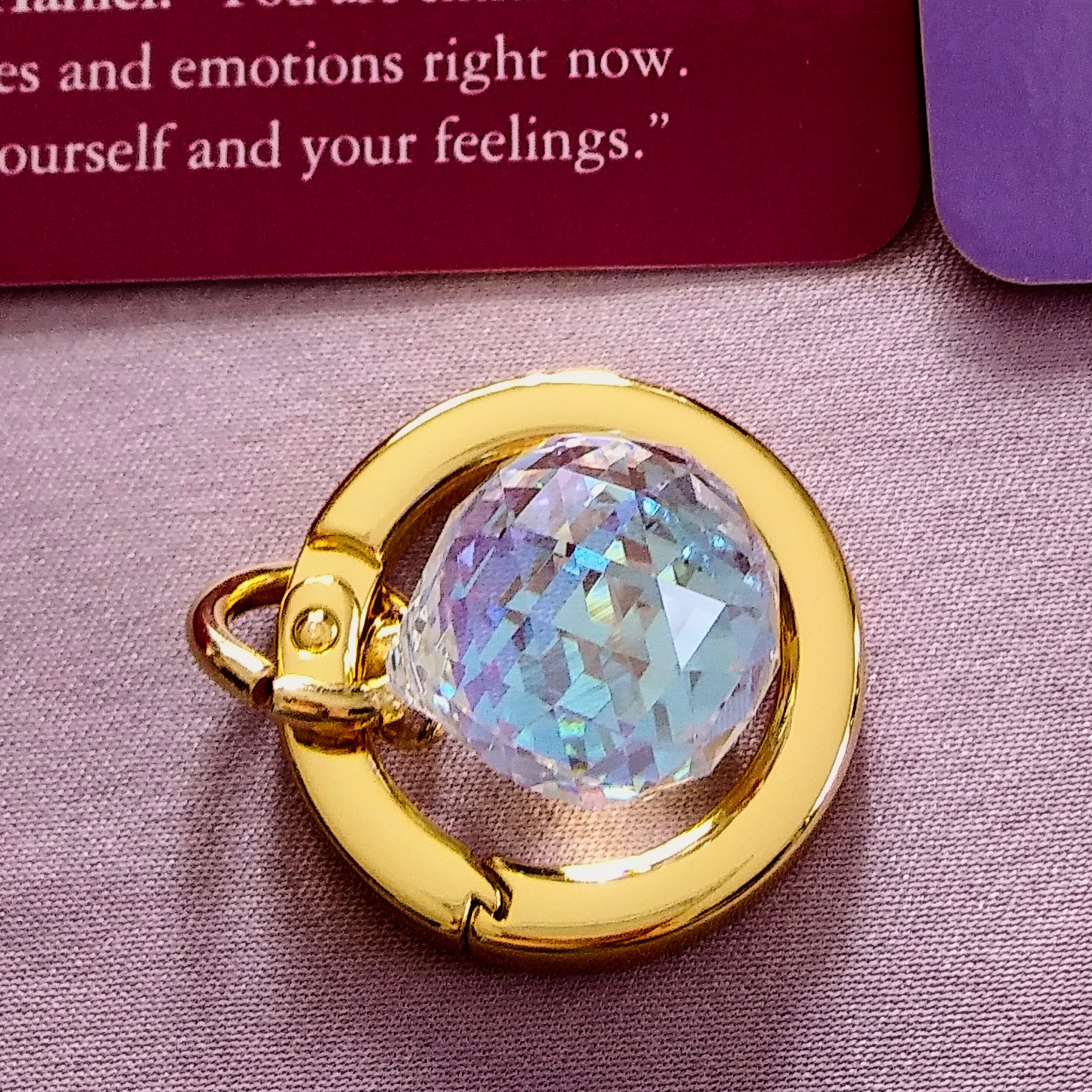 ポケット テーブル 引出し 後部座席 SWAROVSKI CRYSTALキーホルダー【受注製作】