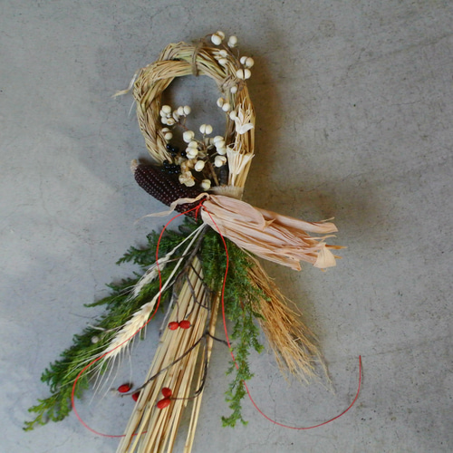 2024 しめ縄飾り-musubi-】お正月飾り お正月 縁起物 玄関飾り 謹賀