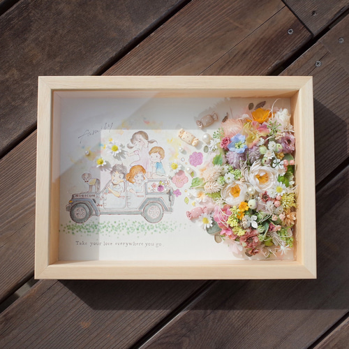 ファミリーウェルカムボード/特別な日のお祝い》プリザーブドフラワー