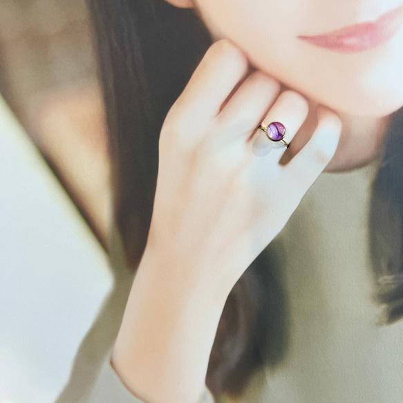 アルコールインクアート リング 【オーダー】 指輪・リング mio-tempo