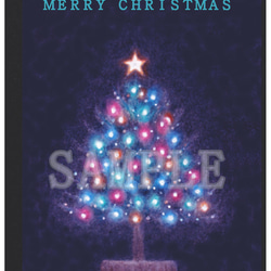 xmasツリーのイラストのクリスマスカード（ポストカード）５枚セット 9枚目の画像