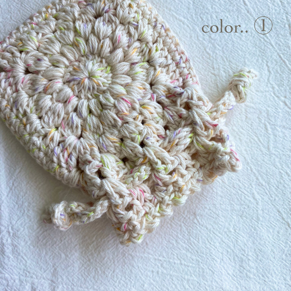 ミニ巾着ポーチ【3color】cotton 2枚目の画像