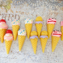 12個 デコパーツ アイスクリーム スイーツ a8 2枚目の画像