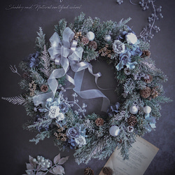 shabby chic christmas wreath 1枚目の画像