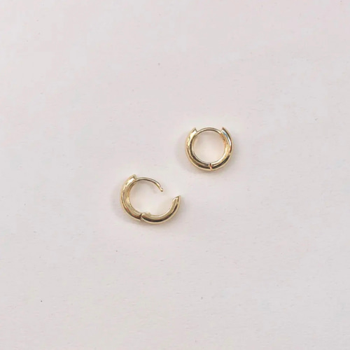 14kゴールドコーティング 14mm ゴールドフープピアス ピアス（フープ