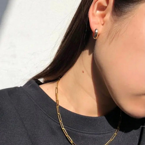 14kゴールドコーティング 14mm ゴールドフープピアス ピアス（フープ