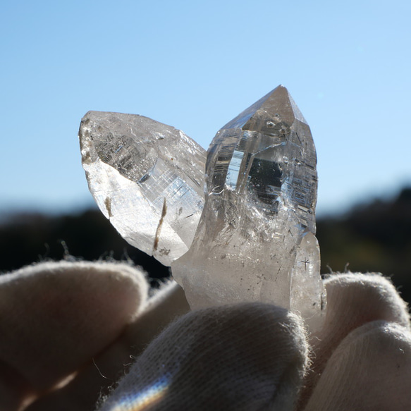 天然石ヒマラヤ水晶 約22g(ネパール・ガネーシュヒマール産)原石結晶ポイントクラスター[ghq-231214-01] 3枚目の画像