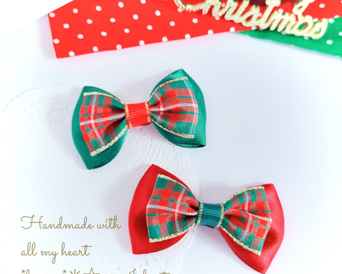 ヘアゴムorヘアクリップ】組み合わせ自由＊クリスマス☆ベビー＆キッズ