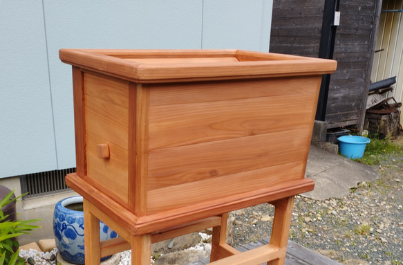 柿渋塗賽銭箱（台なし） 柿渋塗賽銭箱（台なし）