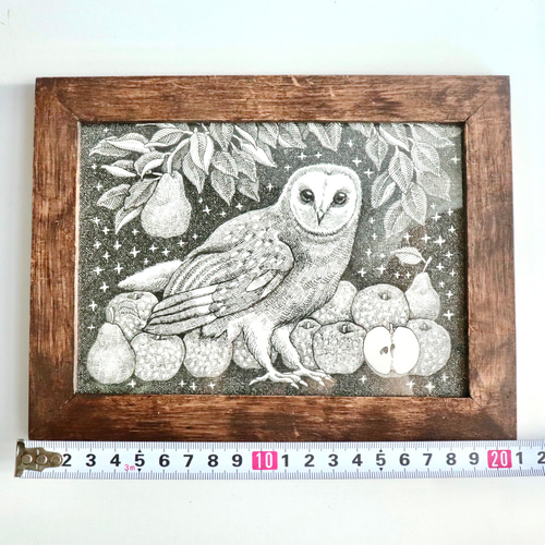 幸運を呼ぶフクロウART・油絵・原画・油彩画・インテリア・アニマル