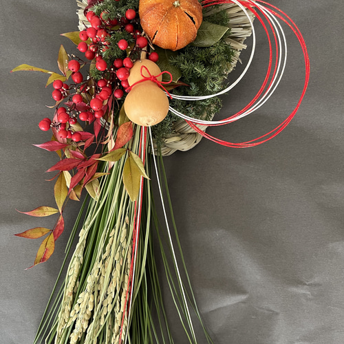 大王松のしめ縄飾り ～ ドライフラワー～ しめ縄・しめ飾り ＊COCO