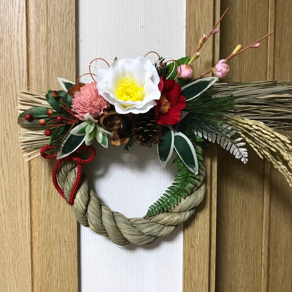 3 しめ縄 正月飾り 注蓮飾り 松飾りドライフラワー プリザーブド クリスマス 3 しめ縄 正月飾り 注蓮飾り 松飾りドライフラワー プリザーブド