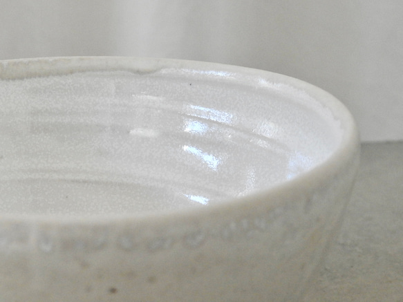 《Creema陶器市2024》お茶碗　乳白色 8枚目の画像