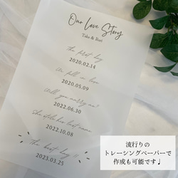 ラブストーリー 結婚式 ウェルカムボード RW88 2枚目の画像