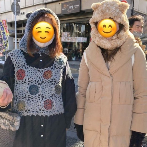 ねこ耳バラクラバ グレー ネックウォーマー mint 通販 16995384